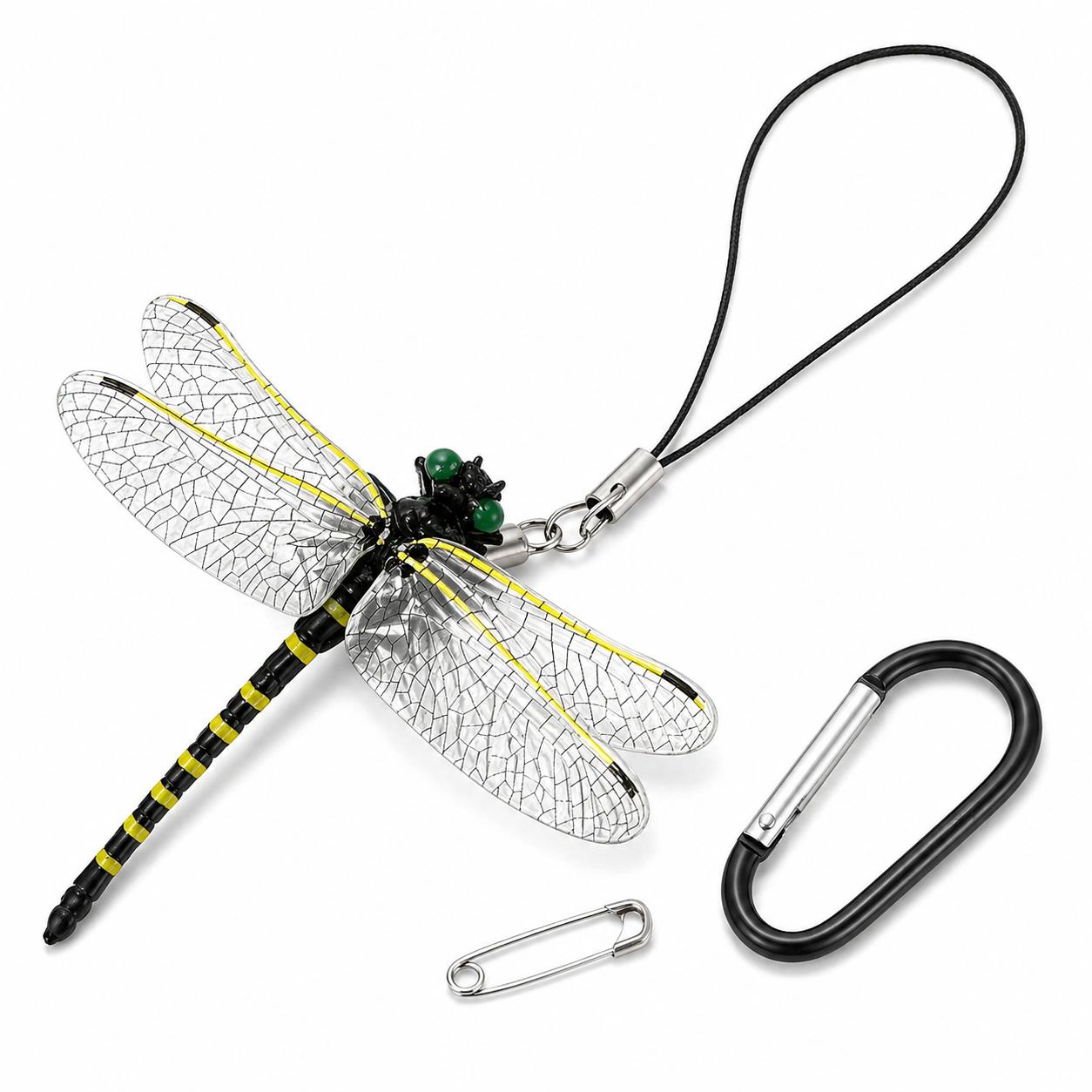 【Buy 2 Get 3 Free】Realistic Dragonfly Hat Clip, 3D Dragonfly Decoy for Deer & Horse Flies, Clip-On Outdoor Accessory for Hiki