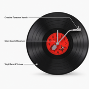 Retro Vinyl Record Wall Clock – 11.8 in