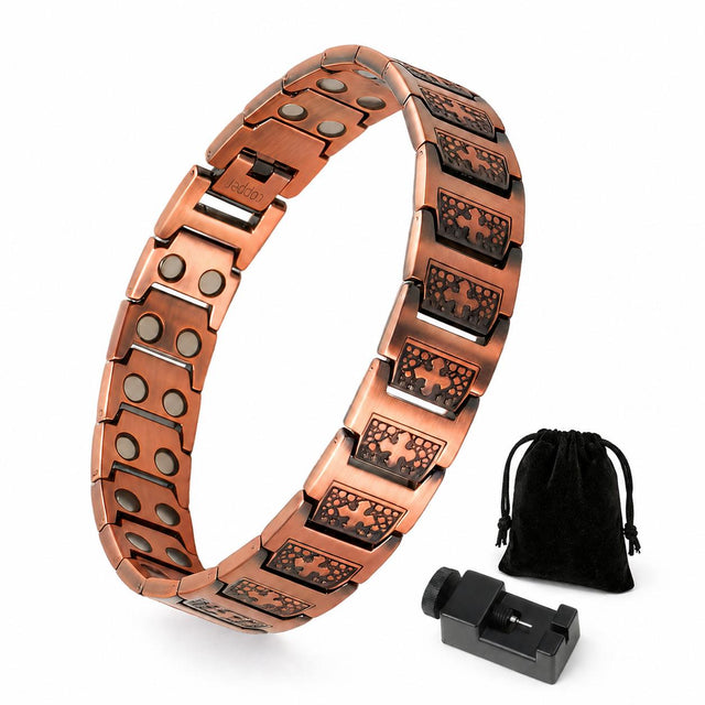 Pure Copper Magnetic Cross Bracelet for Men