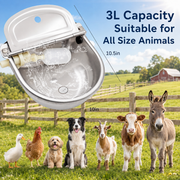 Automatic Livestock Water Bowl – 3L Stainless Steel