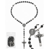 Virgin Mary Rosary Holder, White Resin Catholic Rosary Box with Cross Design for Home Altar, Prayer Table & Religious Gift
