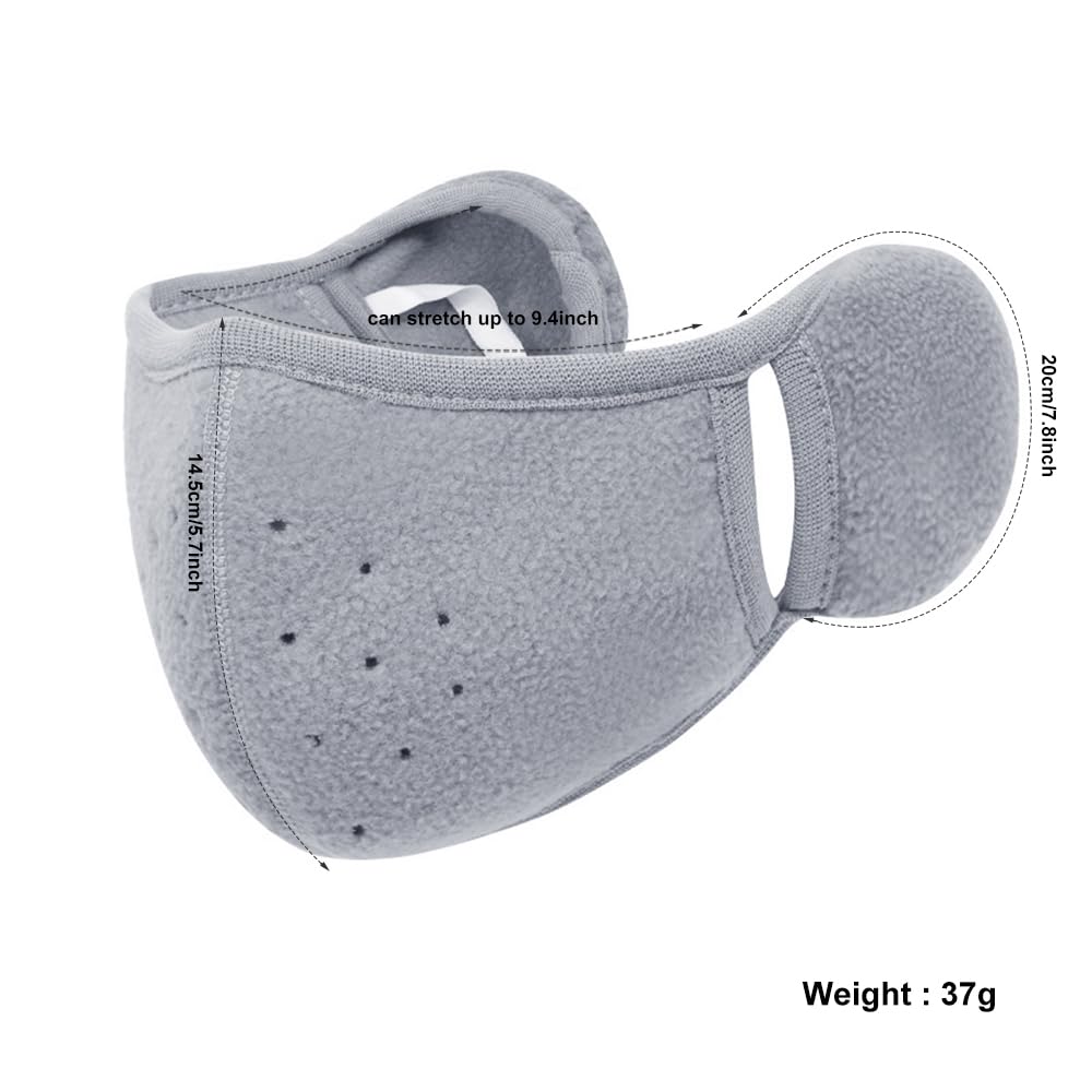 Winter Face Mask with Ear Covers for Cycling, Running & Cold Weather Commuting, Windproof Fleece Face Cover
