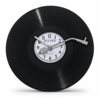 Retro Vinyl Record Wall Clock, 11.8 in Battery Operated Music Room Decor, Lightweight Durable Wall Art Gift for Living Room B