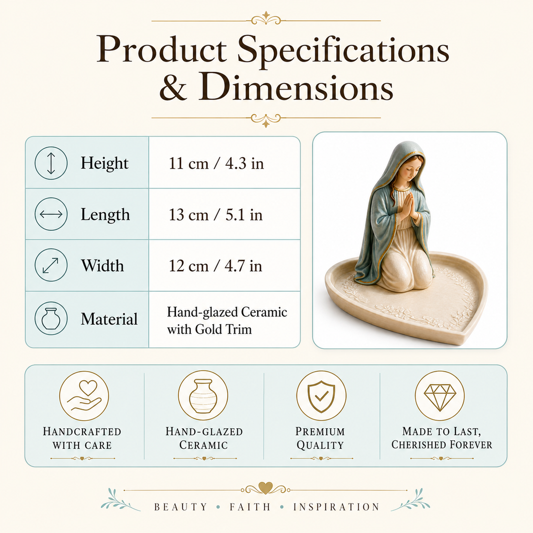 Virgin Mary Rosary Holder