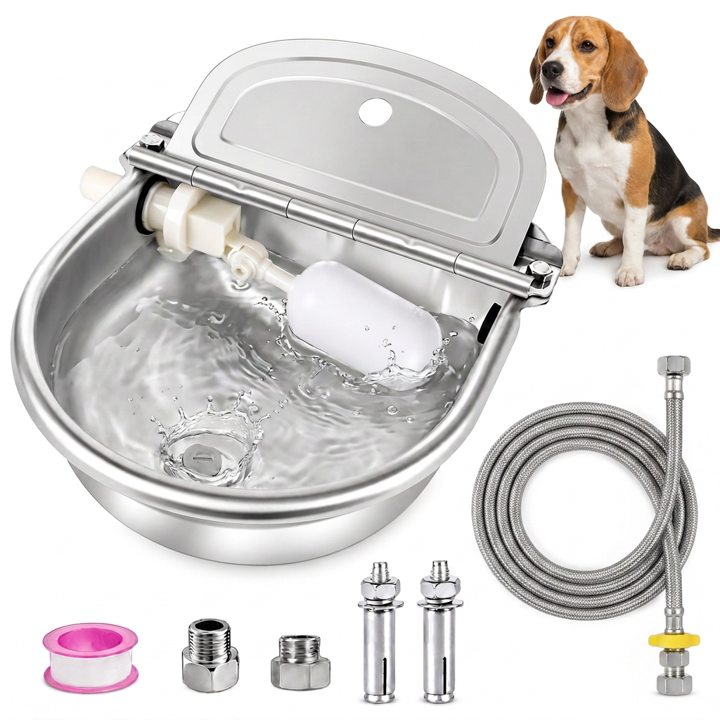 Automatic Livestock Water Bowl – 3L Stainless Steel