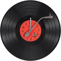Retro Vinyl Record Wall Clock, 11.8 in Battery Operated Music Room Decor, Lightweight Durable Wall Art Gift for Living Room B
