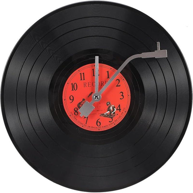 Retro Vinyl Record Wall Clock – 11.8 in